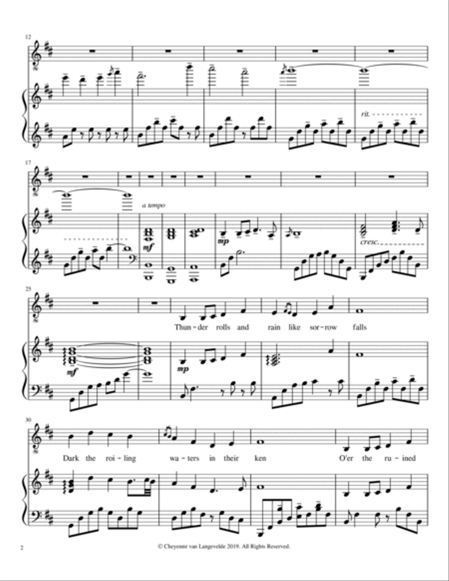 Mattadonan Lament Mattadonan Lament Voice scores gallery preview page 2