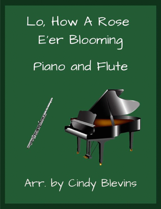Book cover for Lo, How a Rose E'er Blooming, for Piano and Flute