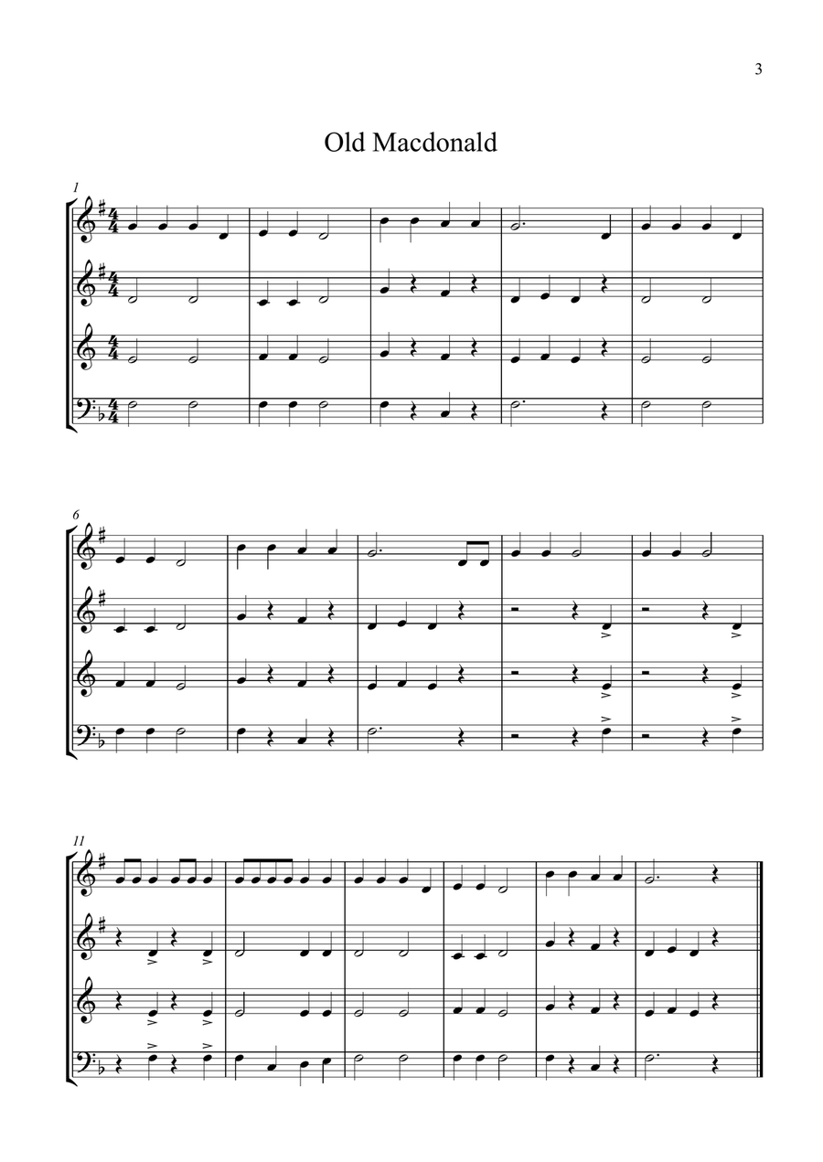 6 Easy Pieces for Flexible Brass Ensemble Brass Ensemble scores gallery preview page 3