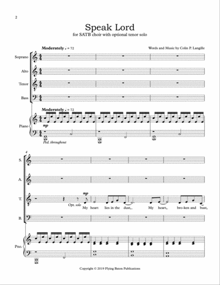 Speak Lord 4-Part scores gallery preview page 2