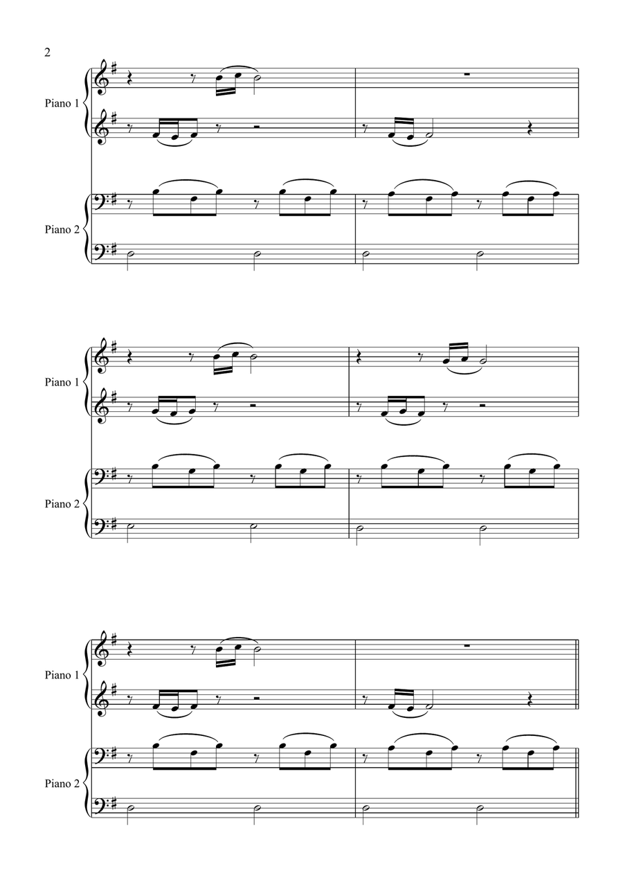 Comptine D'un Autre Été: L'après-midi Comptine D'un Autre Été: L'après-midi Easy Piano scores gallery preview page 2