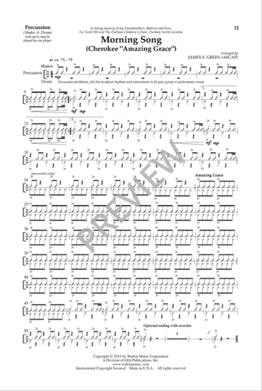Morning Song (Three-part) 3-Part scores gallery preview page 12