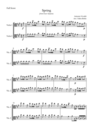 Spring (from Four Seasons of Antonio Vivaldi) for Viola Duo