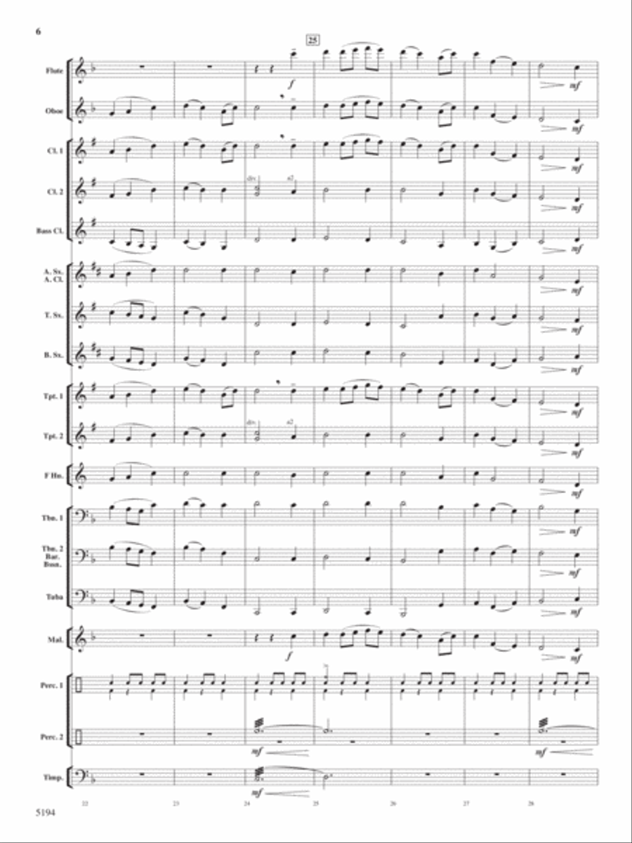 Under An Irish Sky Concert Band scores gallery preview page 5