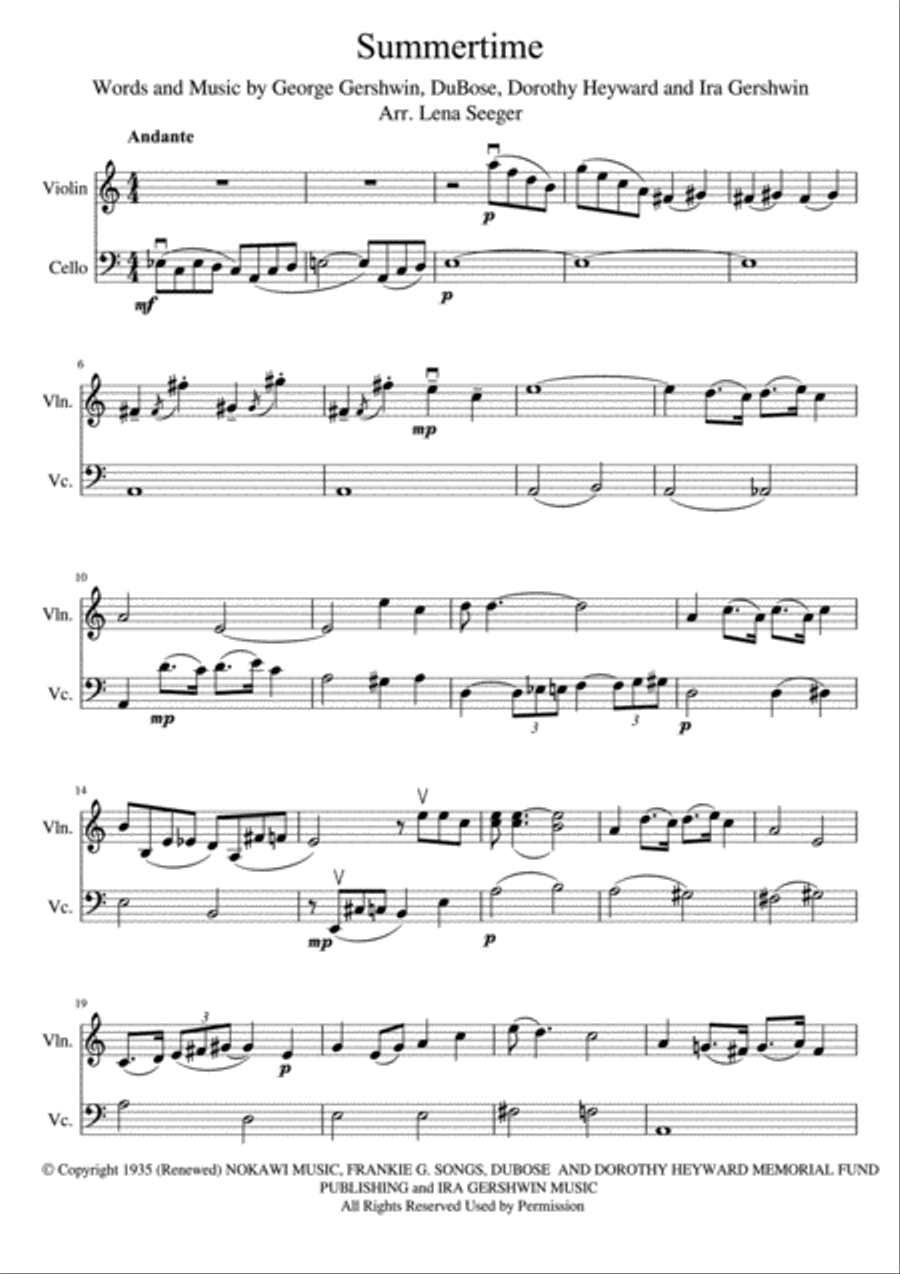 Summertime Summertime String Duet scores gallery preview page 2