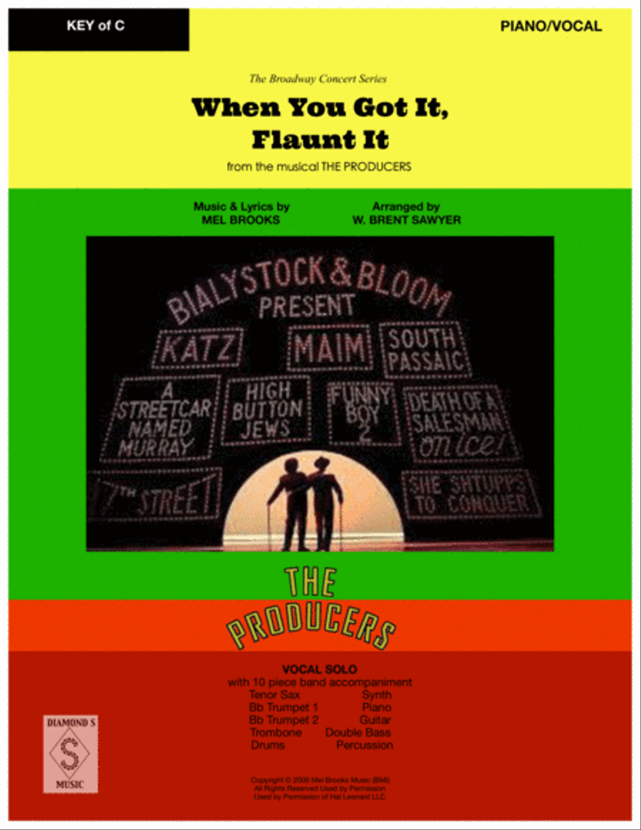 When You Got It, Flaunt It from THE PRODUCERS Voice scores gallery preview page 1