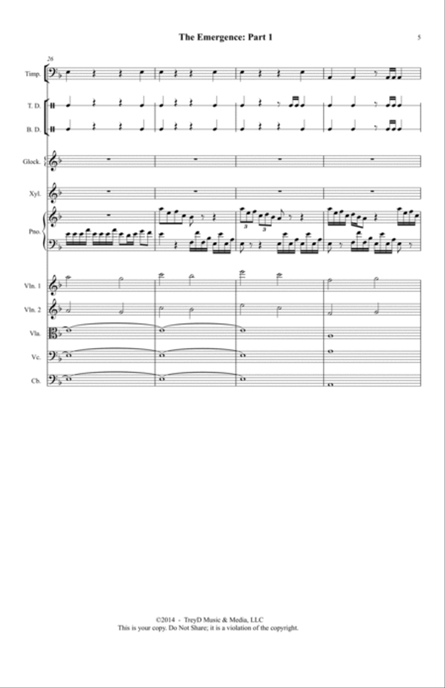 The Emergence, Part 1 The Emergence, Part 1 Chamber Orchestra scores gallery preview page 5