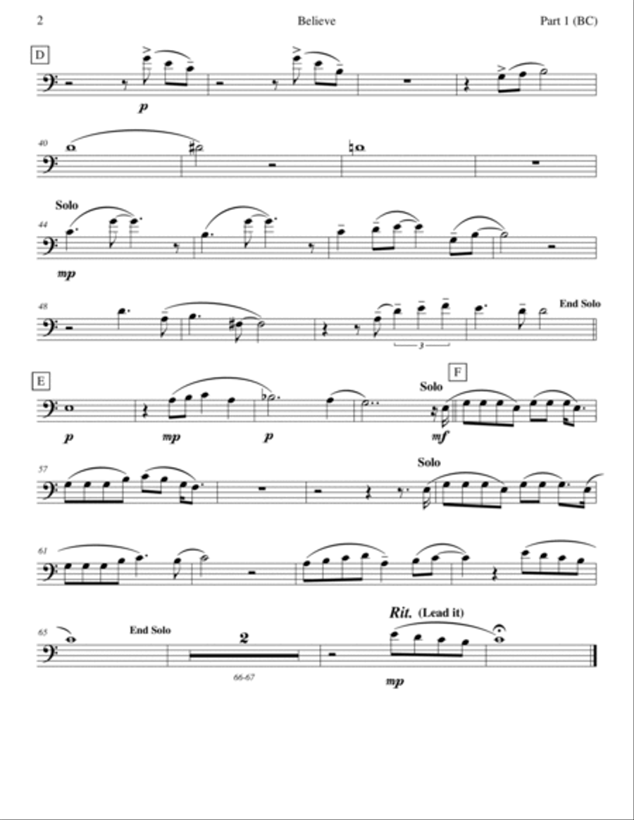 Believe Brass Quartet scores gallery preview page 5