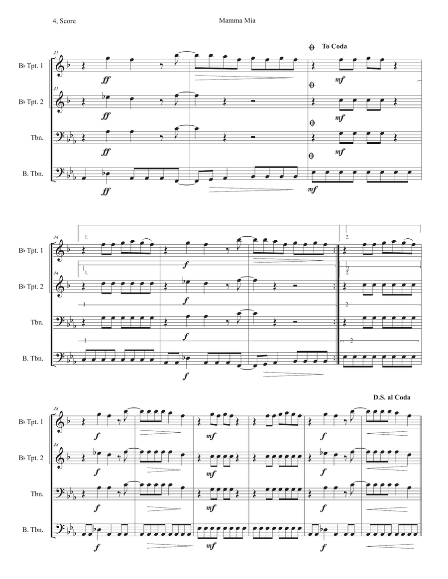 Mamma Mia School and Community scores gallery preview page 4