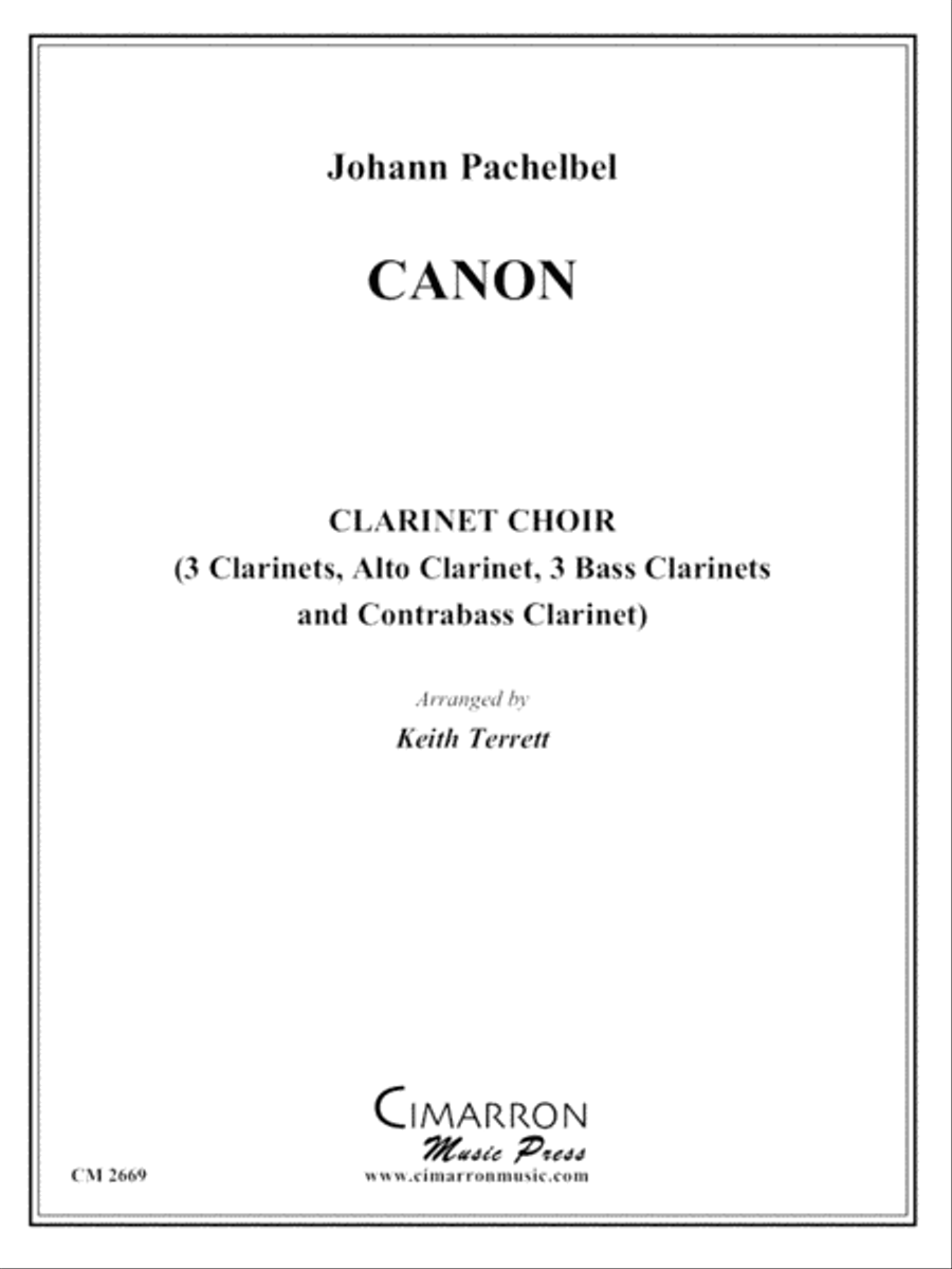 Canon Clarinet Choir scores gallery preview page 1