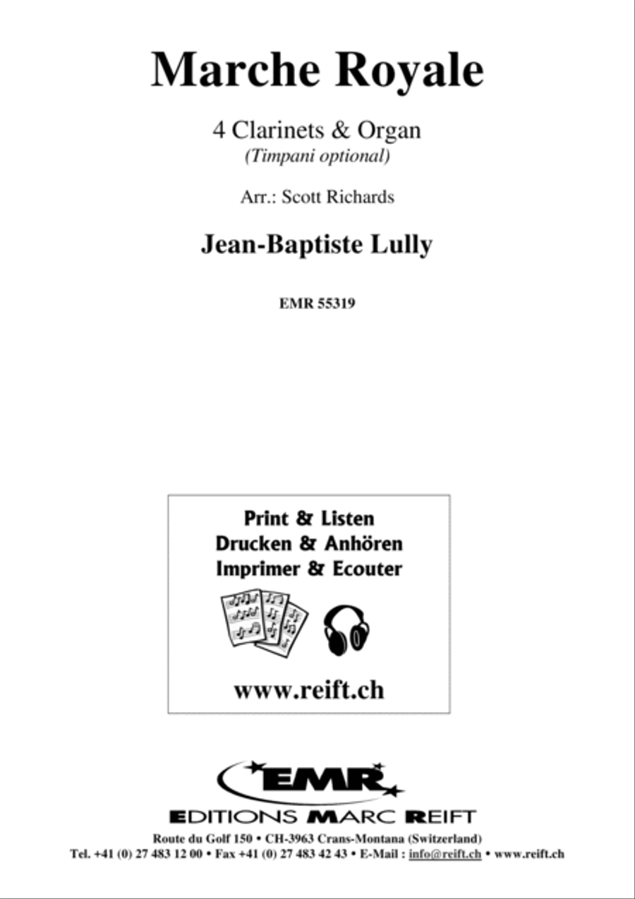 Marche Royale Clarinet Quartet scores gallery preview page 2