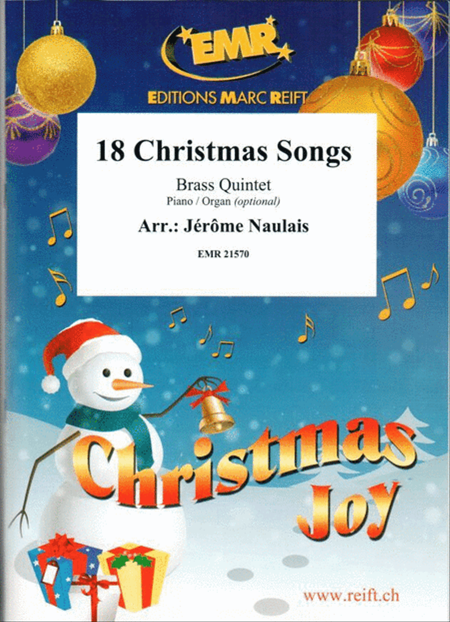 18 Christmas Songs Brass Quintet scores gallery preview page 1