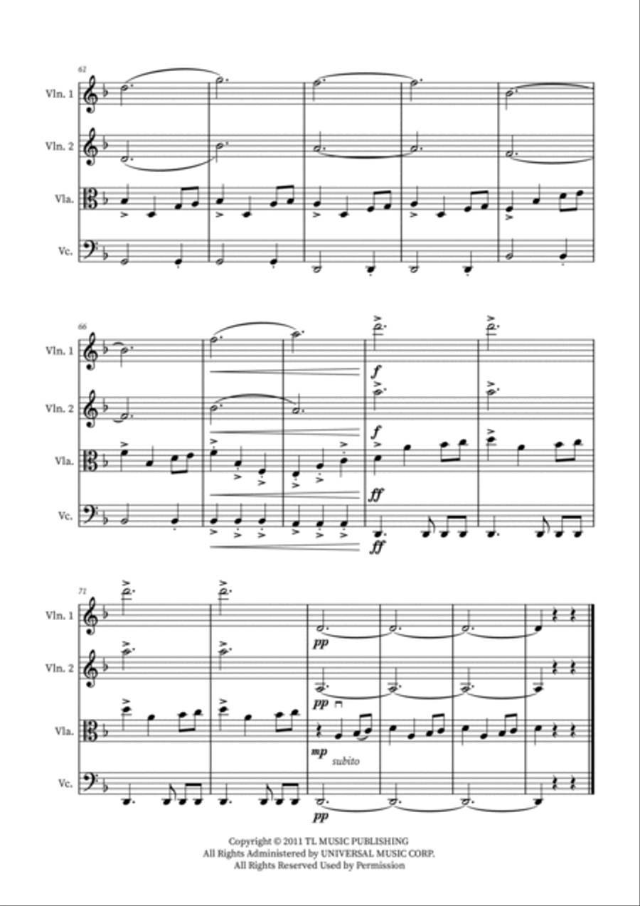 Game Of Thrones String Quartet scores gallery preview page 5