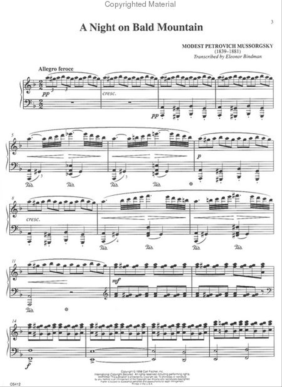 A Night on Bald Mountain Piano Solo scores gallery preview page 2
