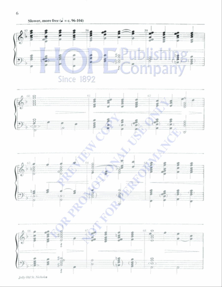 Jolly Old St. Nicholas Handbell 5-Octaves scores gallery preview page 6
