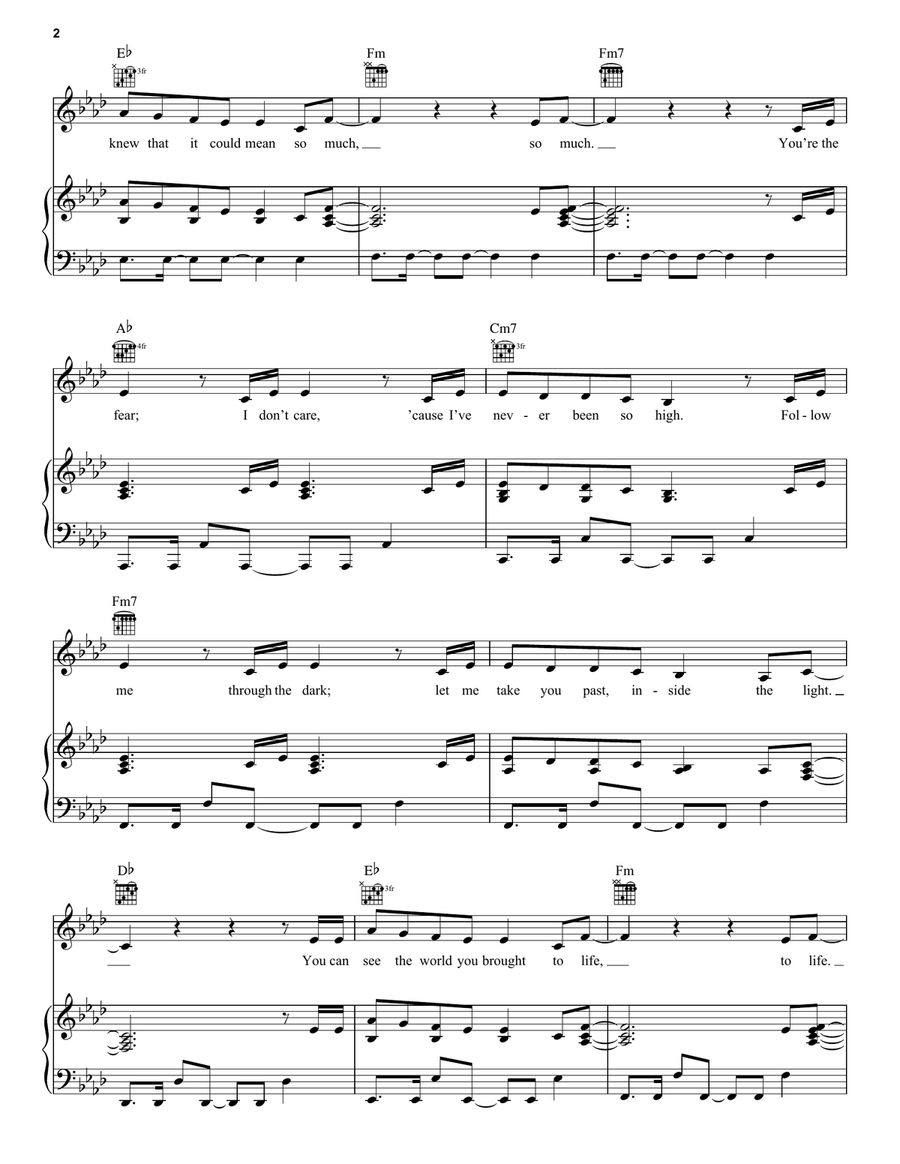 Love Me Like You Do Piano, Vocal, Guitar scores gallery preview page 2