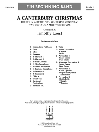 A Canterbury Christmas: Score