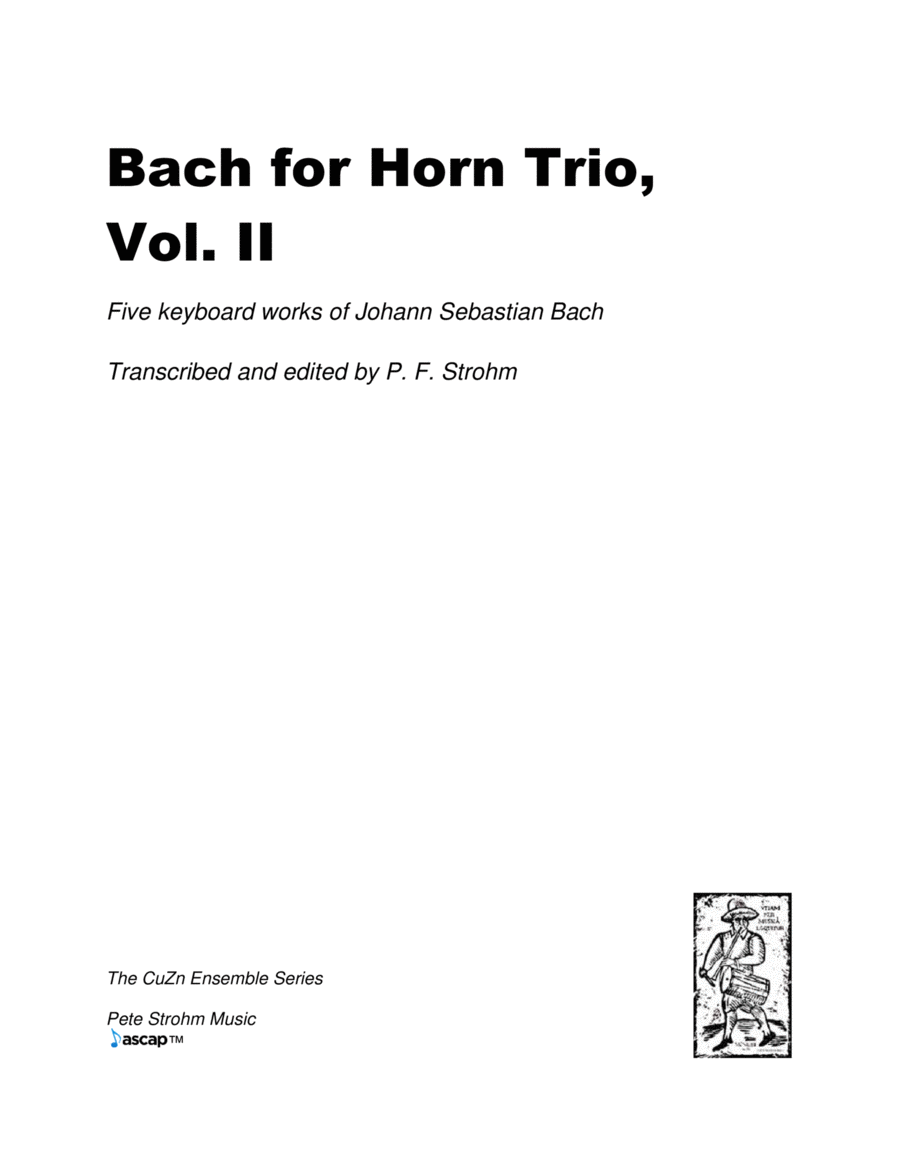 Bach for Horn Trio, Vol. II Brass Trio scores gallery preview page 1