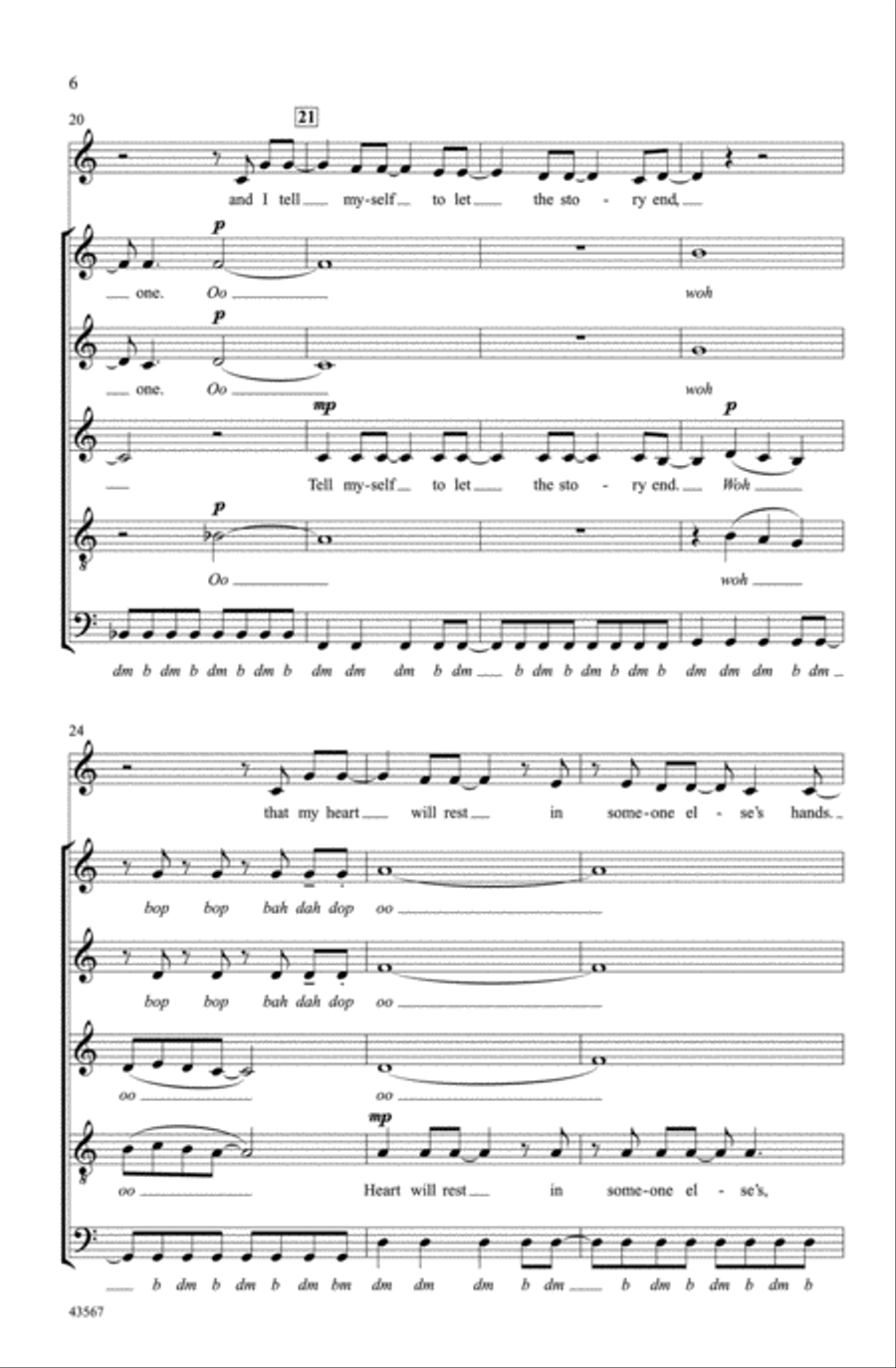 Gonna Get Over You A Cappella scores gallery preview page 5