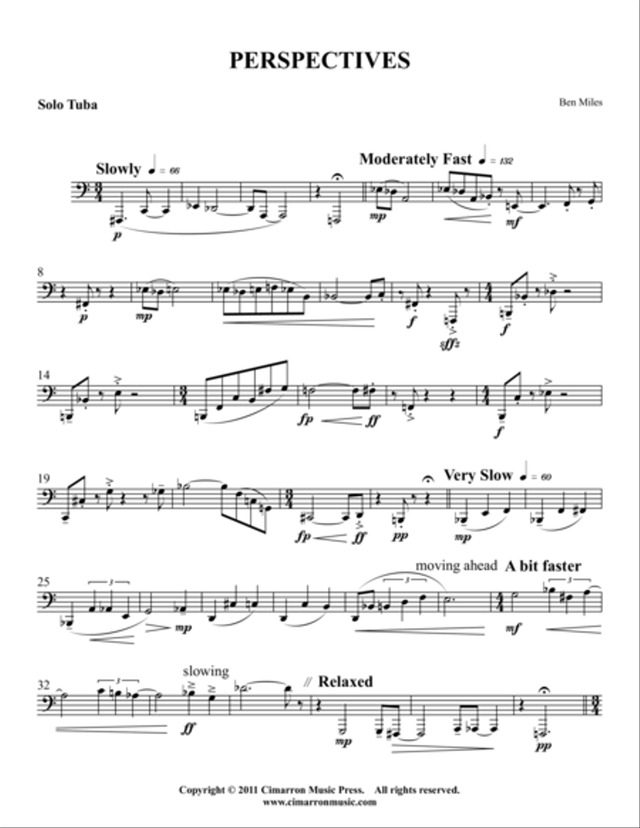 Perspectives Tuba scores gallery preview page 1