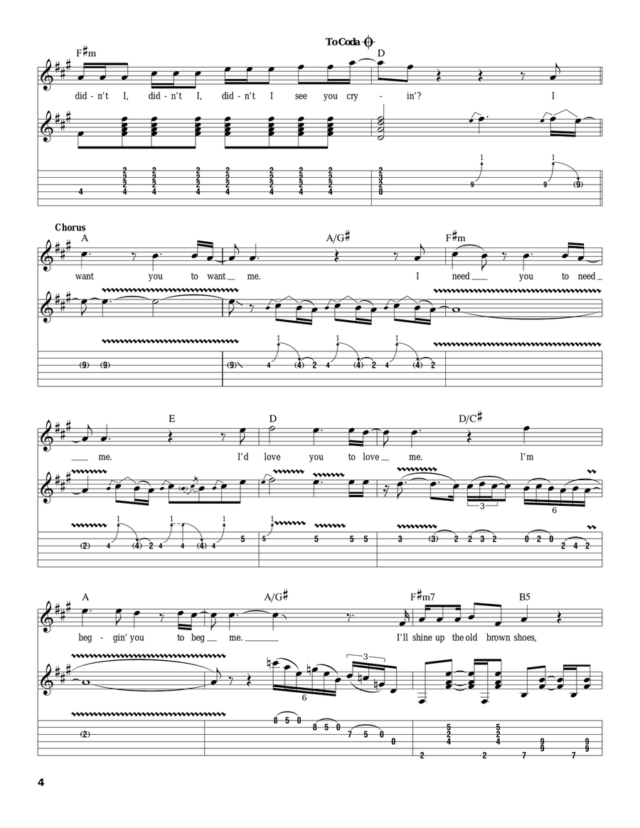 I Want You To Want Me Acoustic Guitar scores gallery preview page 4