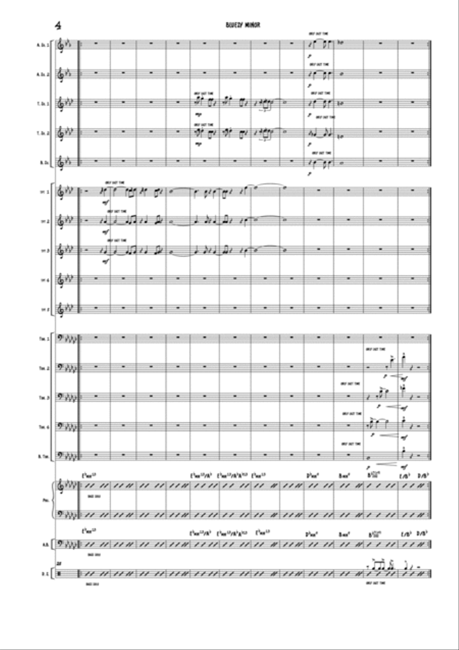Bluesy Minor Bluesy Minor Jazz Ensemble scores gallery preview page 4