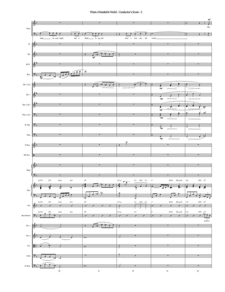 What A Wonderful World - Full Score Choir scores gallery preview page 5