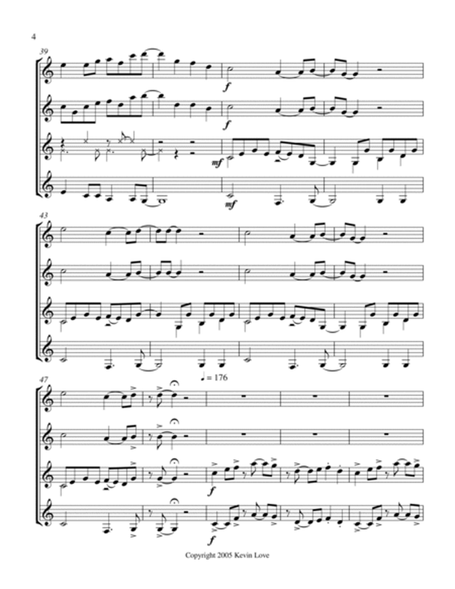 La Bomba (Guitar Quartet) - Score and Parts image number null