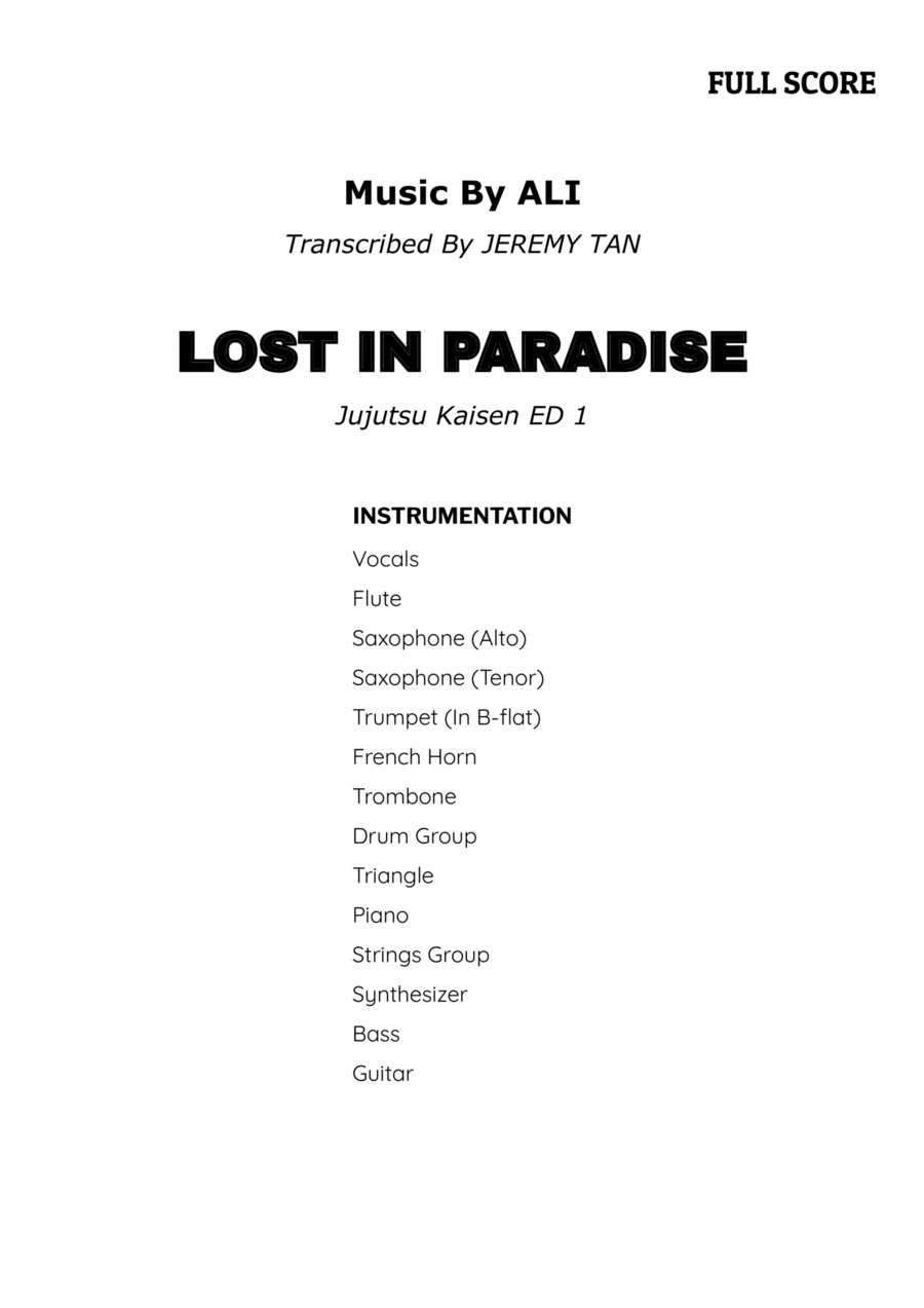 Lost In Paradise Jazz Ensemble scores gallery preview page 1
