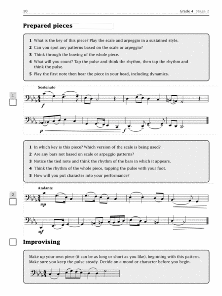 Improve Your Sight-reading! Cello, Grade 4-5 Cello scores gallery preview page 3
