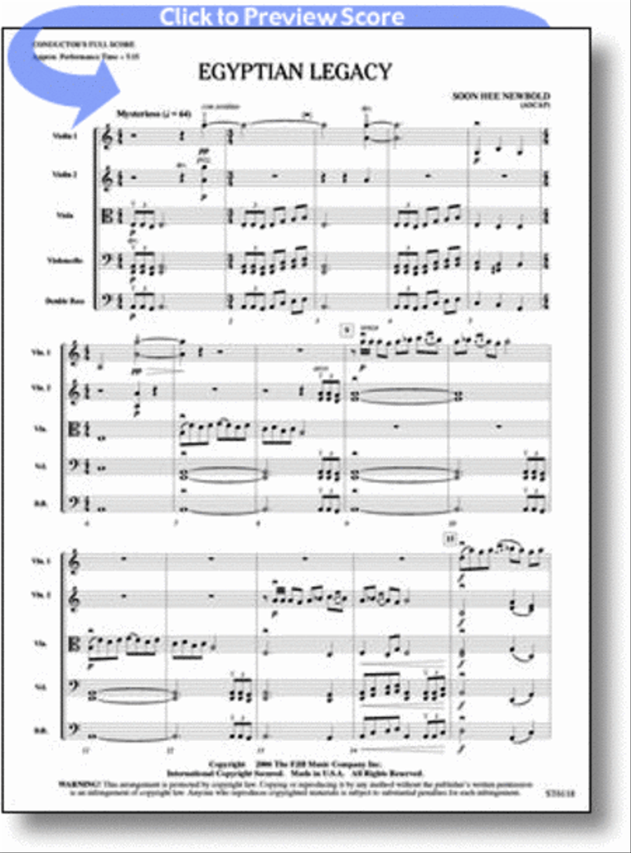 Egyptian Legacy String Orchestra scores gallery preview page 1