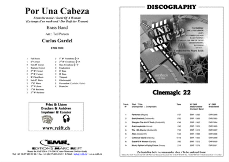 Por Una Cabeza Brass Band scores gallery preview page 2