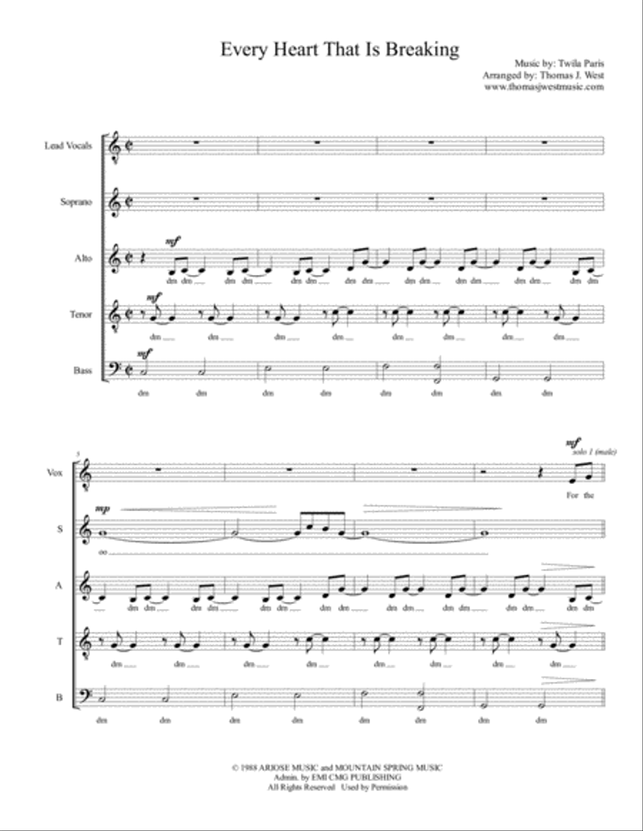 Every Heart That Is Breaking Divisi scores gallery preview page 1