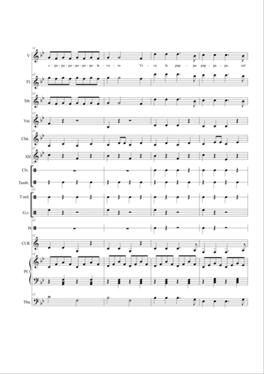 Viva La Pappa Col Pomodoro - Score Only Score scores gallery preview page 4