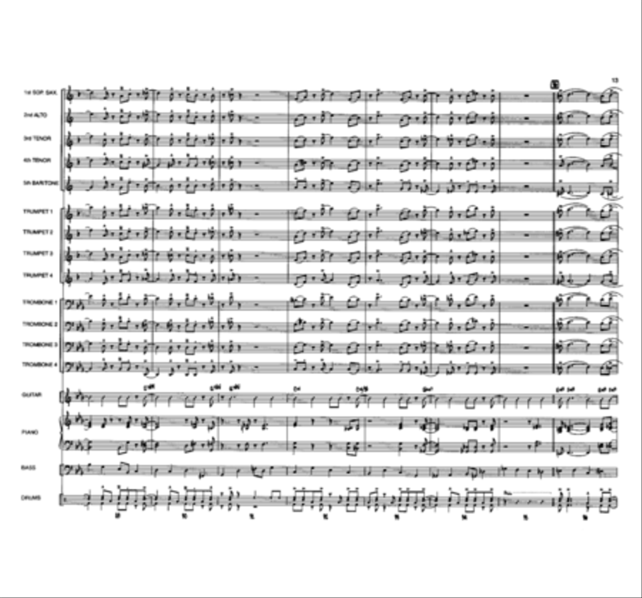 The Day We Called It A Night Jazz Ensemble scores gallery preview page 13