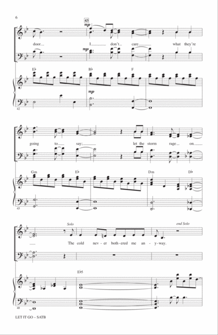 Let It Go Let It Go 4-Part scores gallery preview page 5
