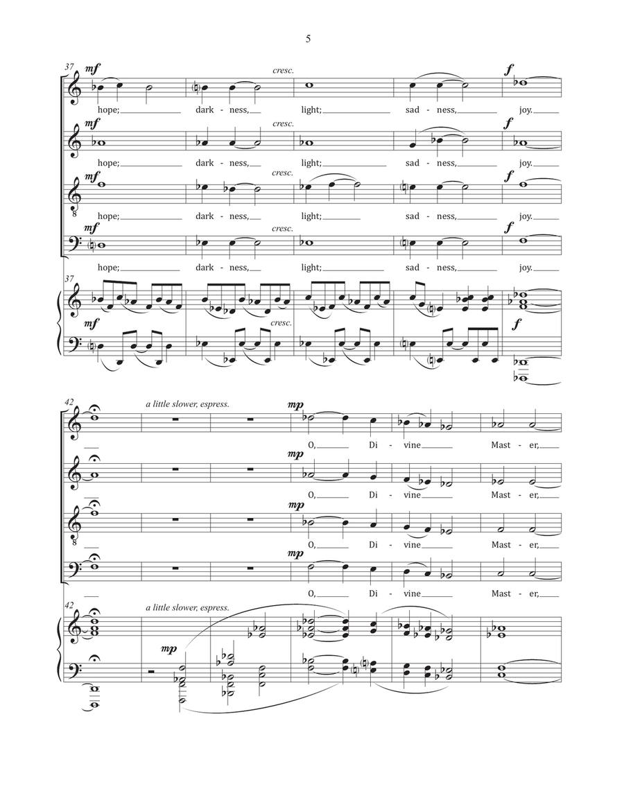 Prayer of Saint Francis, SATB & Piano 4-Part scores gallery preview page 5