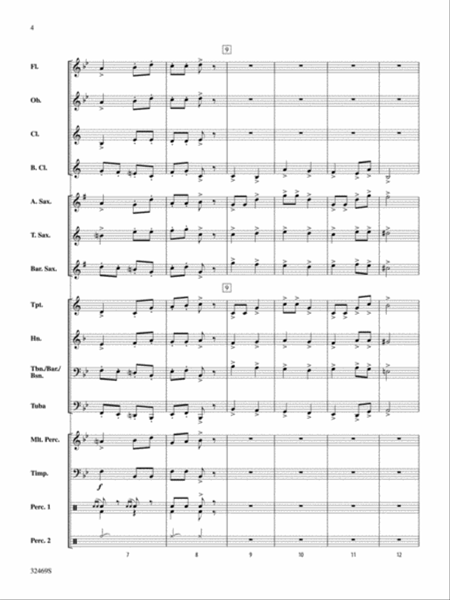 March of Bacchus Concert Band scores gallery preview page 3