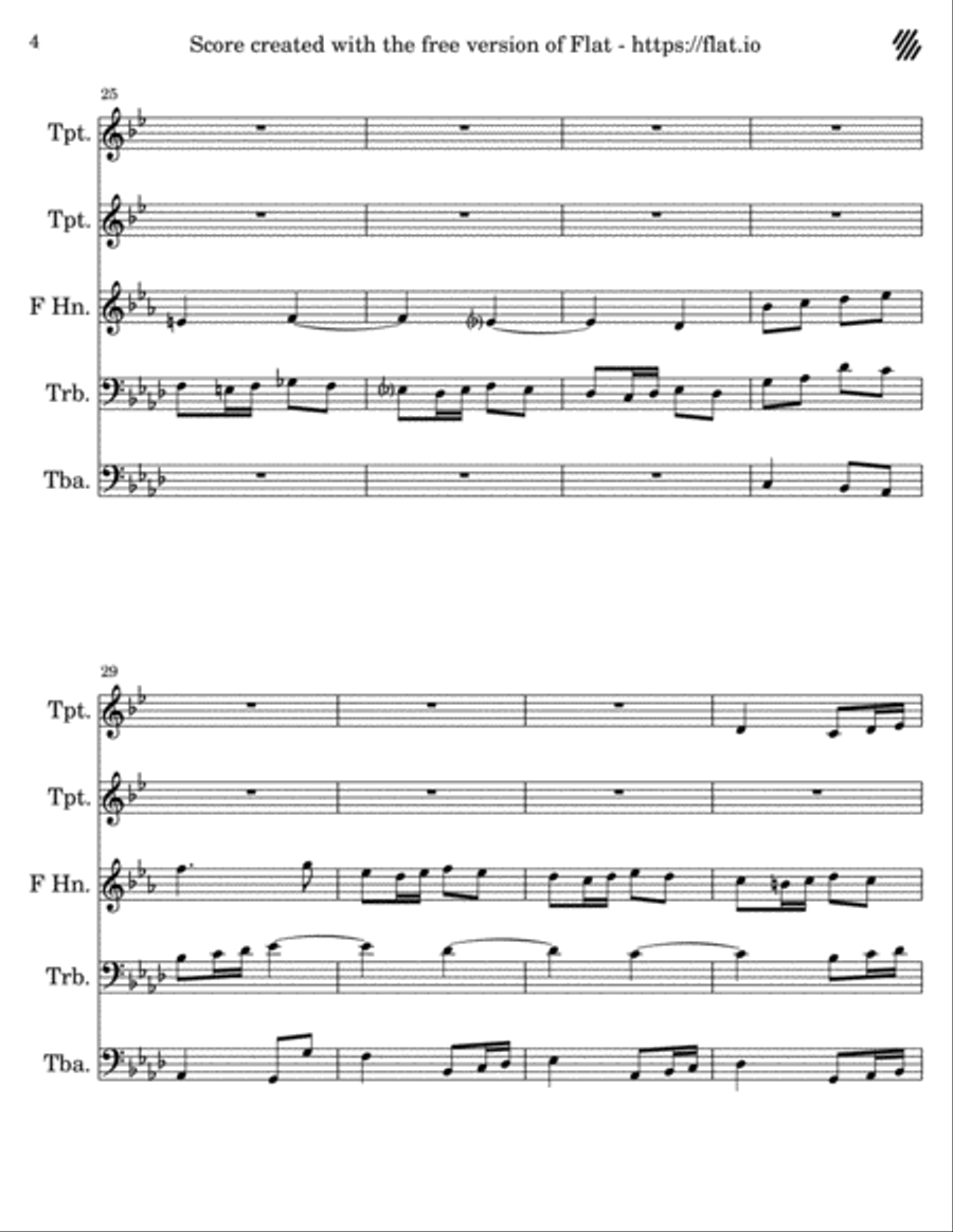 O Salutaris Hostia O Salutaris Hostia Brass Ensemble scores gallery preview page 4
