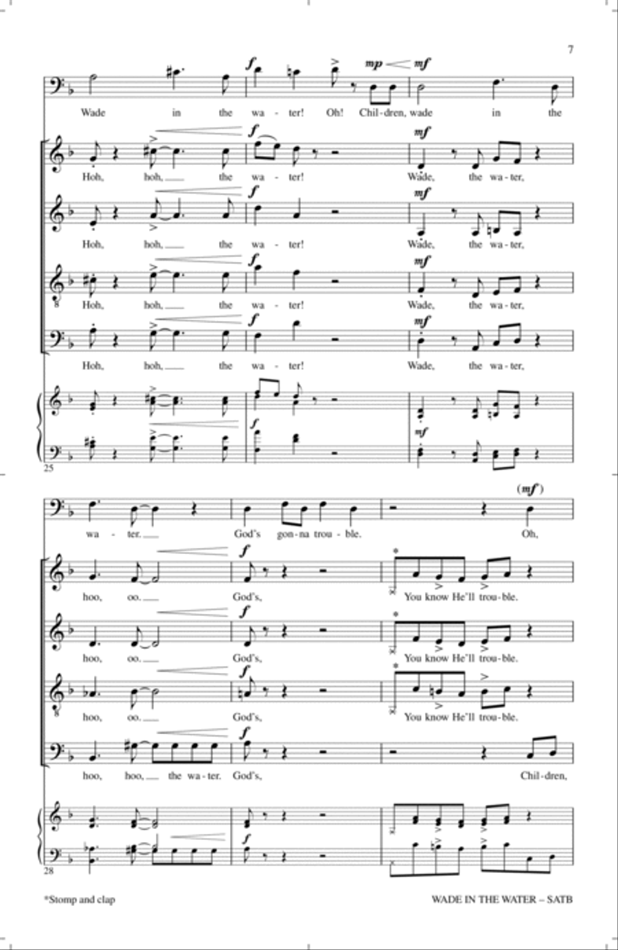 Wade In The Water 4-Part scores gallery preview page 5
