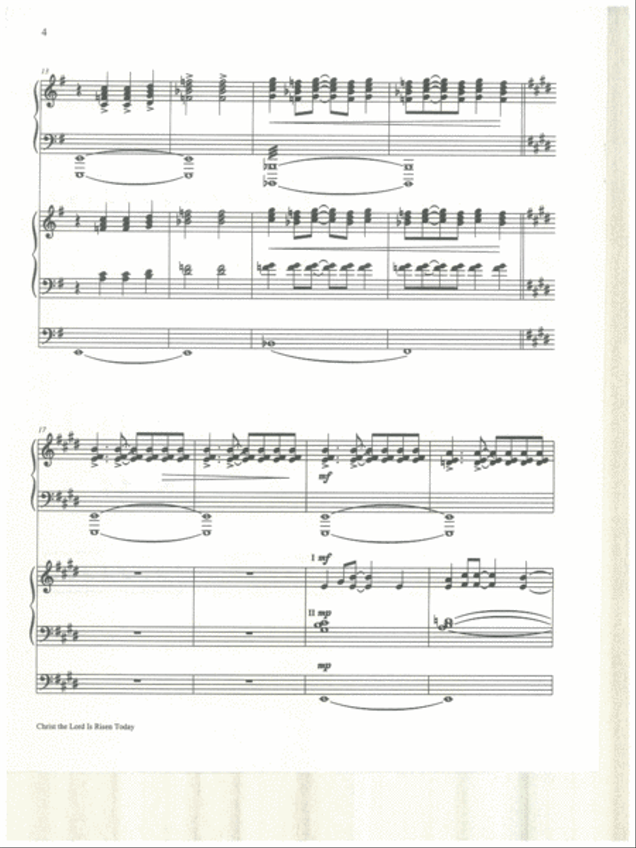 Christ the Lord Is Risen Today 4-Part scores gallery preview page 5