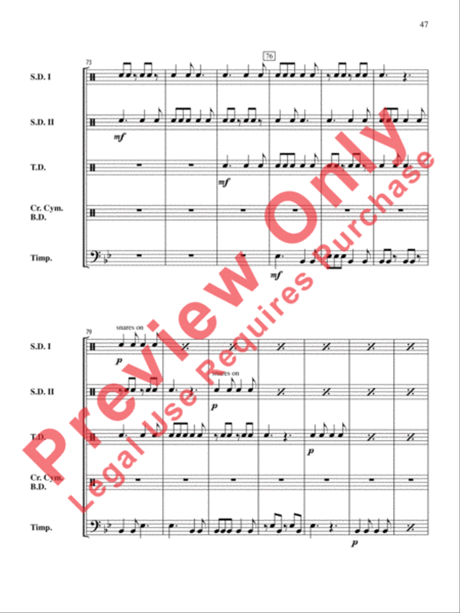The Anthony J. Cirone Intermediate Percussion Ensemble Collection Percussion Ensemble scores gallery preview page 48