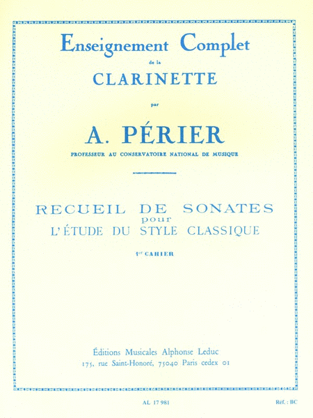 Recueil De Sonates - Volume 1