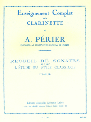 Book cover for Recueil De Sonates - Volume 1