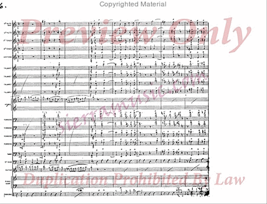 Invention For Guitar And Trumpet Jazz Ensemble scores gallery preview page 7