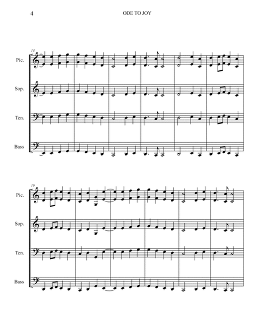 Ode to Joy (from Beethoven's 9th Symphony) for Marimba Band - Score Only