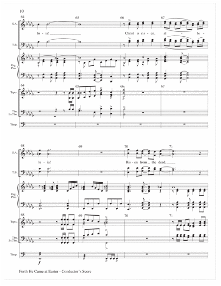 Forth He Came at Easter Choir scores gallery preview page 10