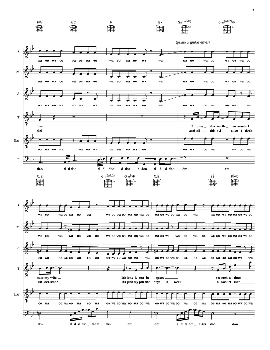 Rocket Man Rocket Man Choir scores gallery preview page 3