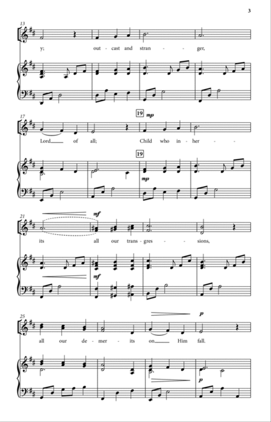 Child in the Manger (SATB) 4-Part scores gallery preview page 3