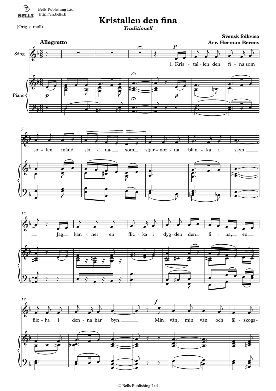 Kristallen den fina (D minor)